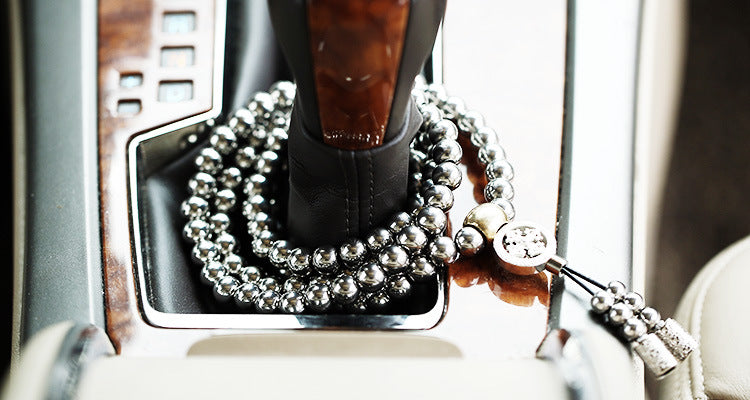 8mm Outdoor Self-defense Hand Bracelet Necklace Steel 118 Buddha Beads Metal Chain Accessories Self Protection Survival Tools