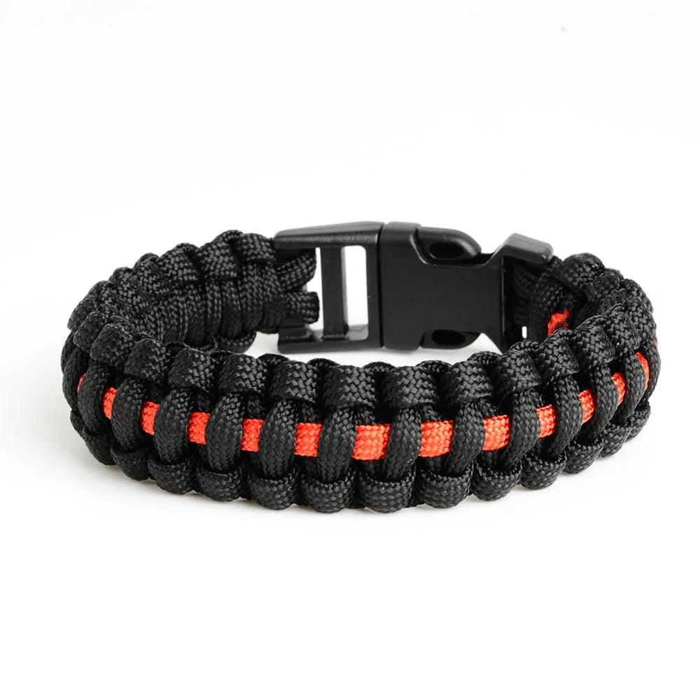 Police Paracords Outdoor Survival Multifunctional Braided Bracelet Camping Emergency Hand Rope Bracelet Camping Hiking