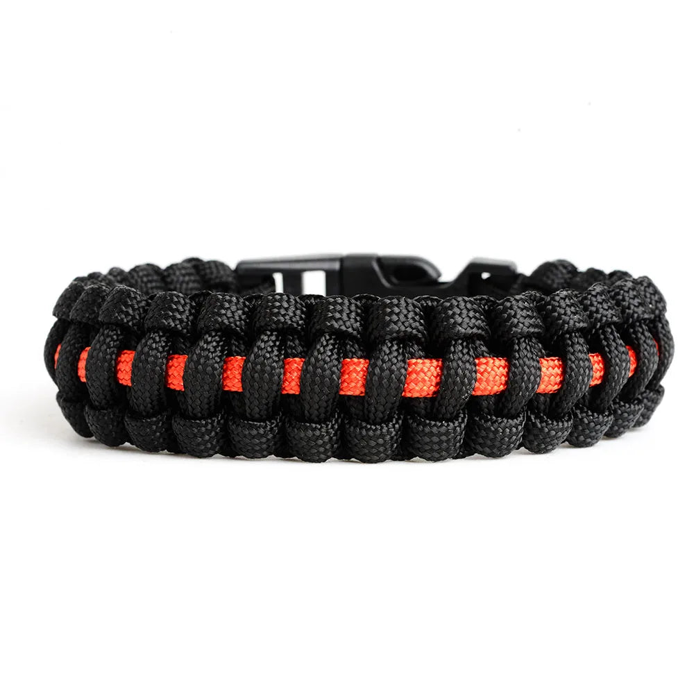 Police Paracords Outdoor Survival Multifunctional Braided Bracelet Camping Emergency Hand Rope Bracelet Camping Hiking