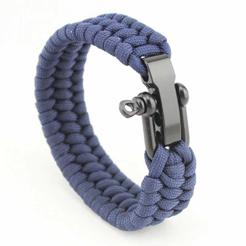 Outdoor Camping Survival Bracelet Men Climbing Sport Parachute Cord Adjustable Buckle Friendship Bracelets Male Wholesale