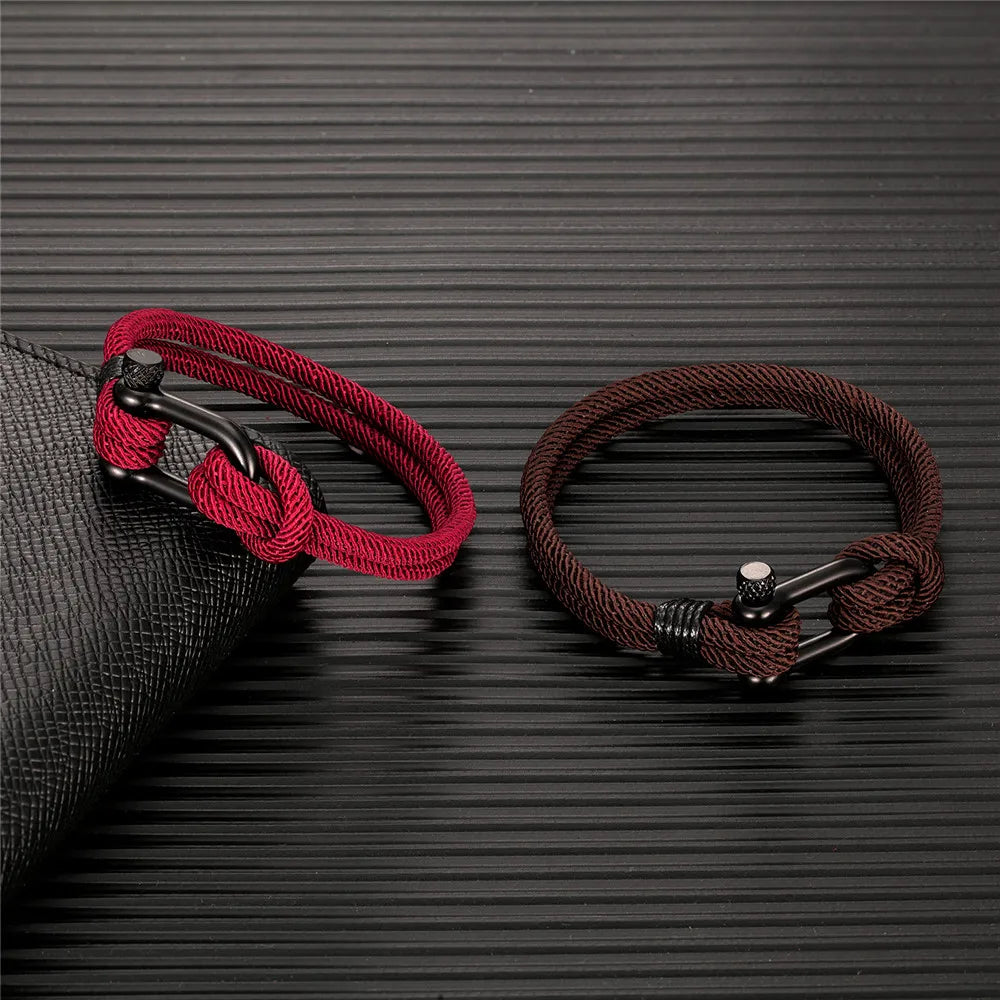 Survival Bracelet for Men Women U Shape Emergency Paracord Rope 316L Buckle Outdoor Camping Hiking Gear Tactical Rescue Bracelet
