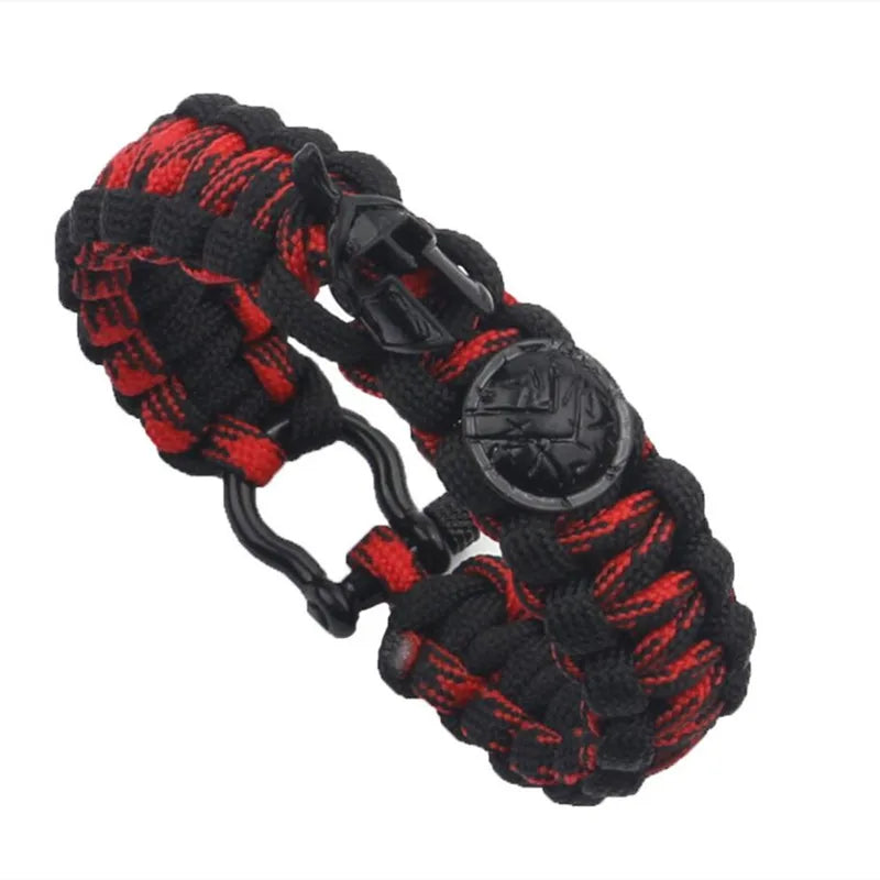 Hot Outdoor Survival Men Bracelet Spartan Helmet Warrior Umbrella Rope Bracelets Pulseira Handmade Rope Ladies Bracelet Gift