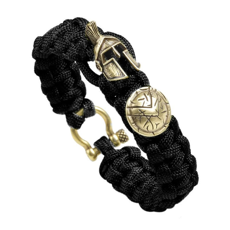 Outdoor Survival Men Bracelet Spartan Helmet Warrior Umbrella Rope Bracelets Pulseira Luxury Handmade Rope Ladies Bracelet Gift