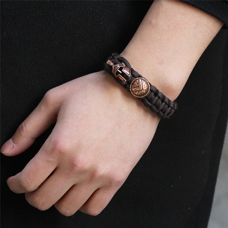 Men Bracelet/Sparta/Pulseira Masculina/luxury Camping Outdoor Survival Handmade Rope Bracelets Bangles Vintage Women Bracelets