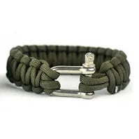 New 2016 Outdoor Survival Bracelet Men Self-rescue Shackle Pin Woven ParaCord Rope Emergency Kit