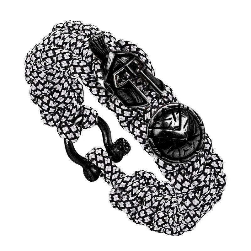 Outdoor Survival Men Bracelet Spartan Helmet Warrior Umbrella Rope Bracelets Pulseira Luxury Handmade Rope Ladies Bracelet Gift