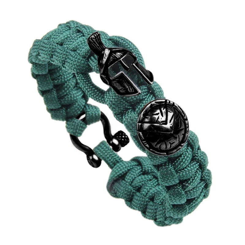 Outdoor Survival Men Bracelet Spartan Helmet Warrior Umbrella Rope Bracelets Pulseira Luxury Handmade Rope Ladies Bracelet Gift