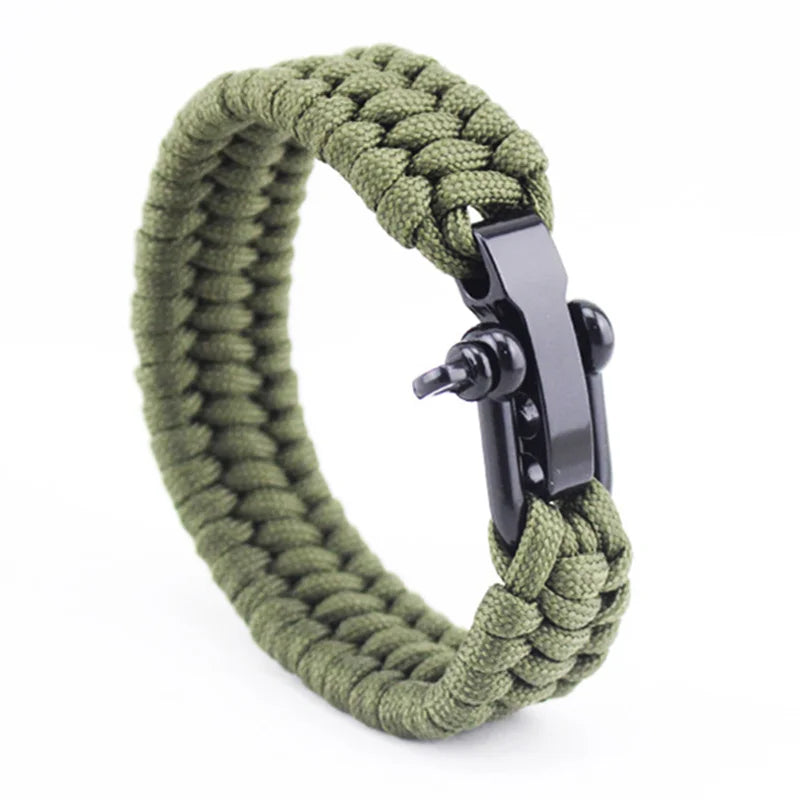 Outdoor Camping Survival Bracelet Men Climbing Sport Parachute Cord Adjustable Buckle Friendship Bracelets Male Wholesale