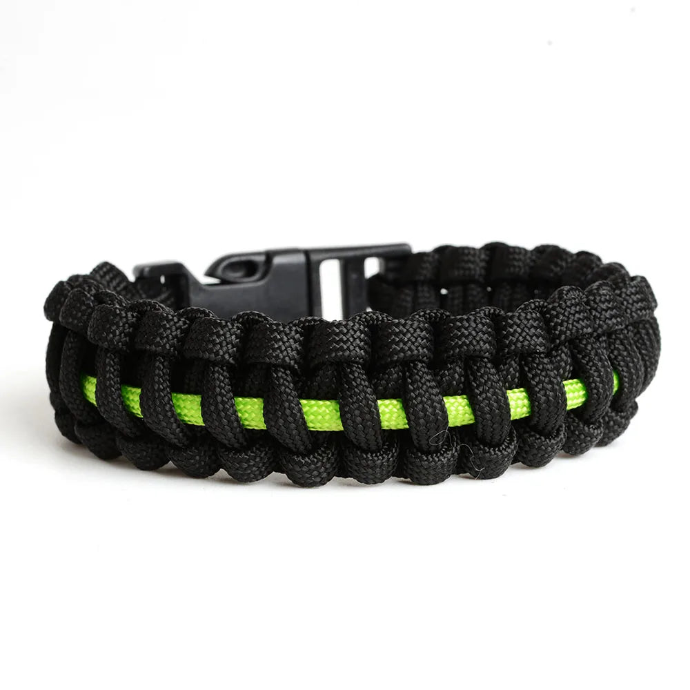 Police Paracords Outdoor Survival Multifunctional Braided Bracelet Camping Emergency Hand Rope Bracelet Camping Hiking