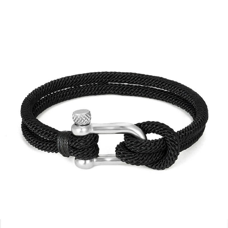 Survival Bracelet for Men Women U Shape Emergency Paracord Rope 316L Buckle Outdoor Camping Hiking Gear Tactical Rescue Bracelet