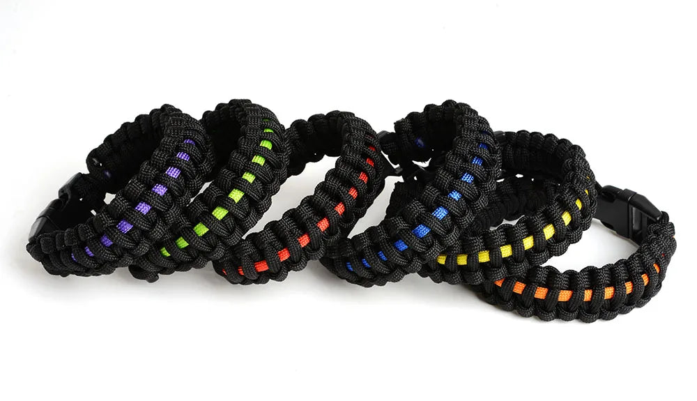 Police Paracords Outdoor Survival Multifunctional Braided Bracelet Camping Emergency Hand Rope Bracelet Camping Hiking