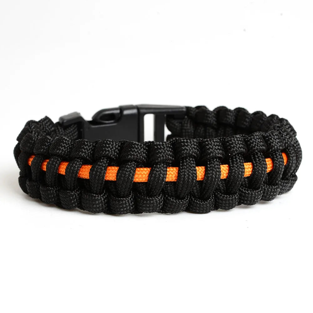 Police Paracords Outdoor Survival Multifunctional Braided Bracelet Camping Emergency Hand Rope Bracelet Camping Hiking