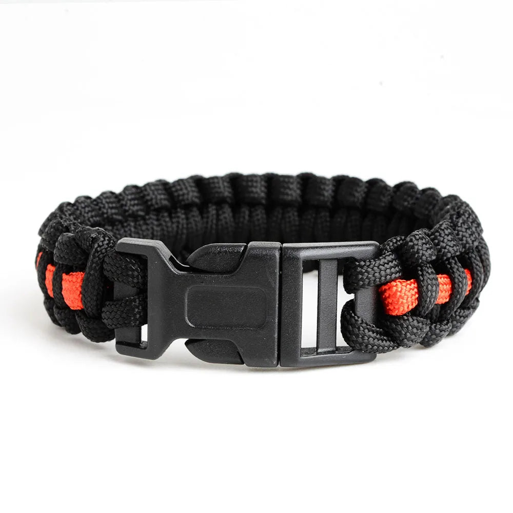 Police Paracords Outdoor Survival Multifunctional Braided Bracelet Camping Emergency Hand Rope Bracelet Camping Hiking