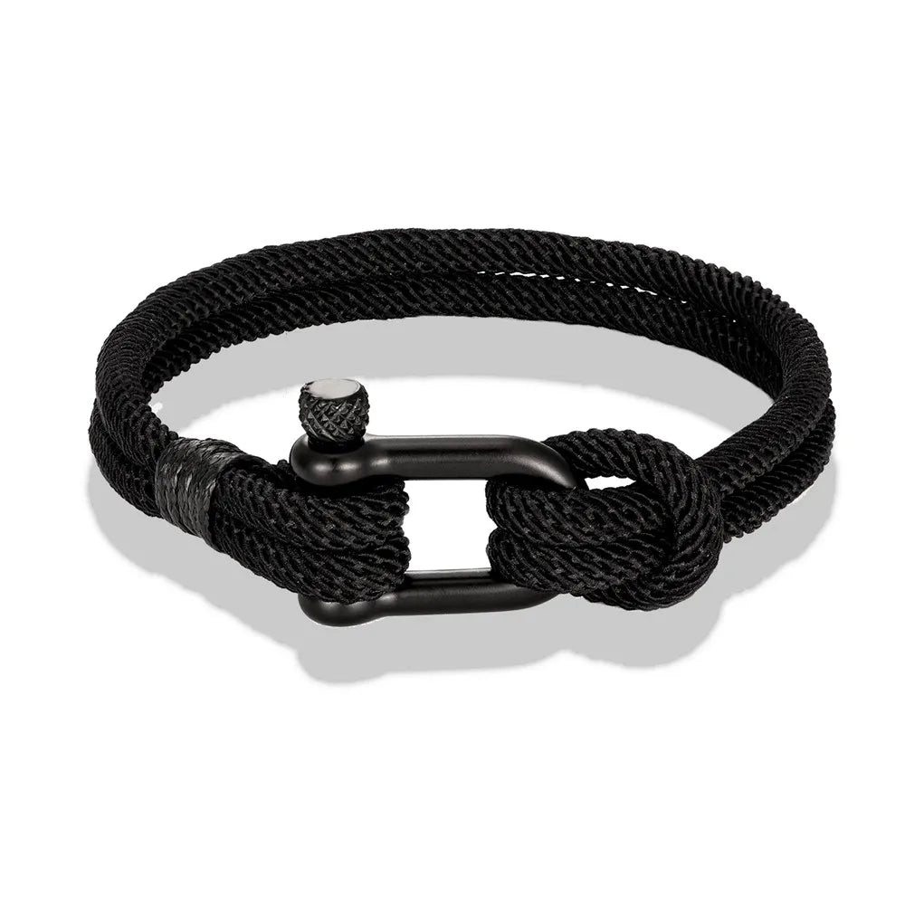 Survival Bracelet for Men Women U Shape Emergency Paracord Rope 316L Buckle Outdoor Camping Hiking Gear Tactical Rescue Bracelet