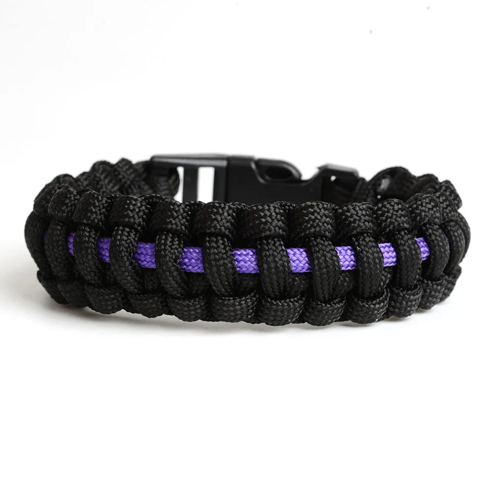 Police Paracords Outdoor Survival Multifunctional Braided Bracelet Camping Emergency Hand Rope Bracelet Camping Hiking