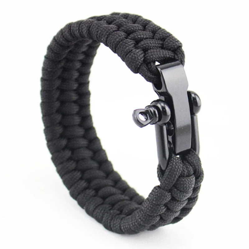 Outdoor Camping Survival Bracelet Men Climbing Sport Parachute Cord Adjustable Buckle Friendship Bracelets Male Wholesale