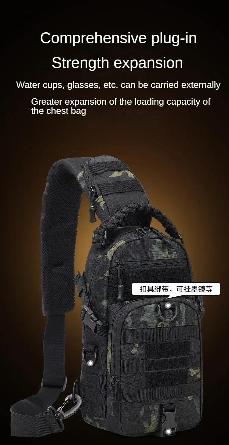 Outdoor camping chest bag tactical backpack sports shoulder hiking climbing ride fishing Moore Sling EDC EDC Fanny Pack