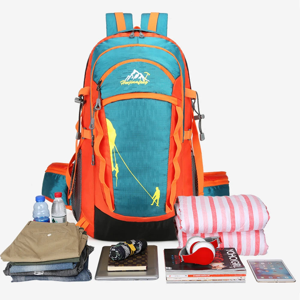 Hiking Backpack 40L, Lightweight Travel Backpack Camping Essentials Bag Outdoor Sport Daypack Trekking Hunting Adventure Gear