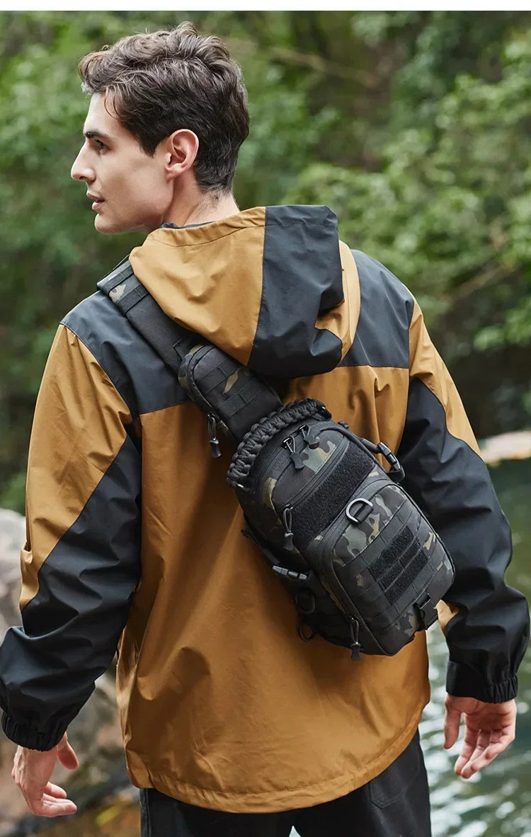 Outdoor camping chest bag tactical backpack sports shoulder hiking climbing ride fishing Moore Sling EDC EDC Fanny Pack