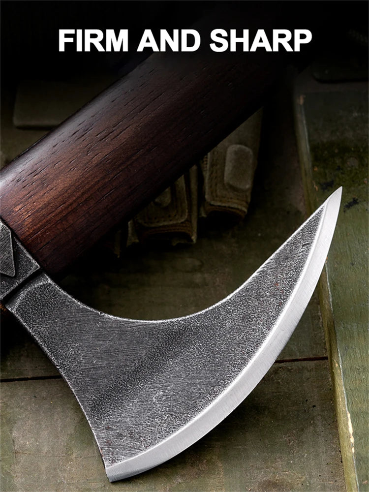 Handcrafted Axe Tactical Survival Outdoor Axe Camping Equipment Chopping Wood Ax Logging Mountain Multiuse Hand Tools Lumberjack