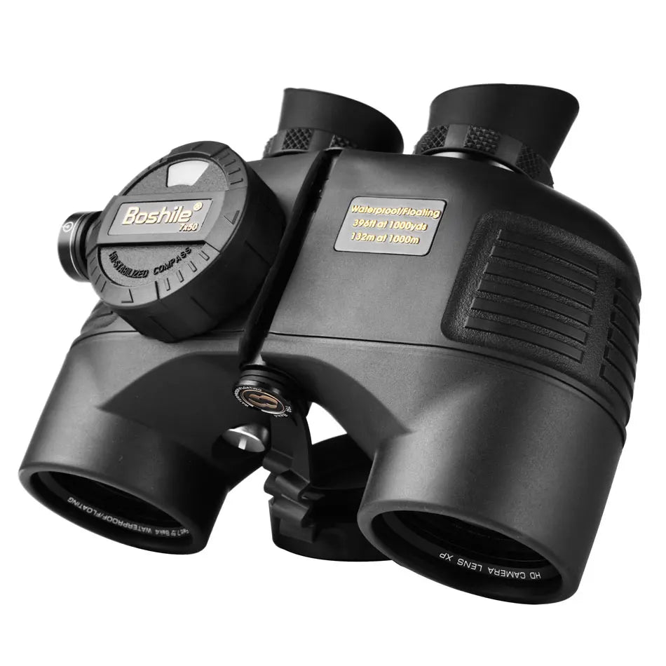 Powerful Marine Binoculars Boshile 7x50 Waterproof Telescope With Rangefinder Compass BAK4 Prism FMC Lens For Navigation Hunting