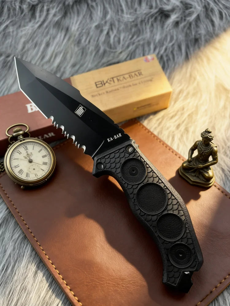 KA5557- Field tactical small straight knife, camping adventure knife, mountain climbing and fishing rescue tool, Fruit knife