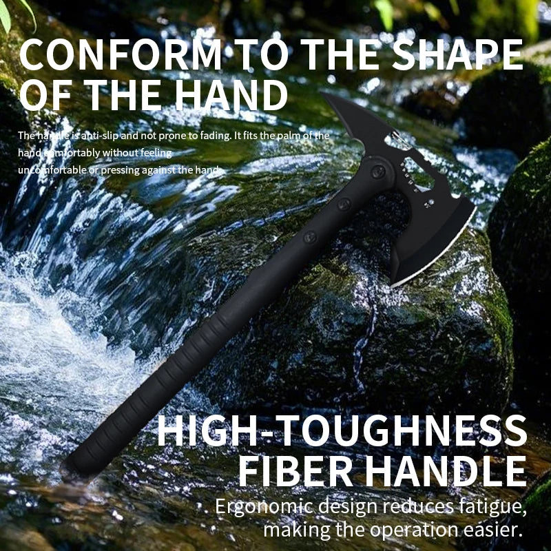 Multi-Function Tactical Axe Mountain Blade Hand Axe Knife Outdoor Self-Defense Survival Weapon Special Firewood Chopping Enginee