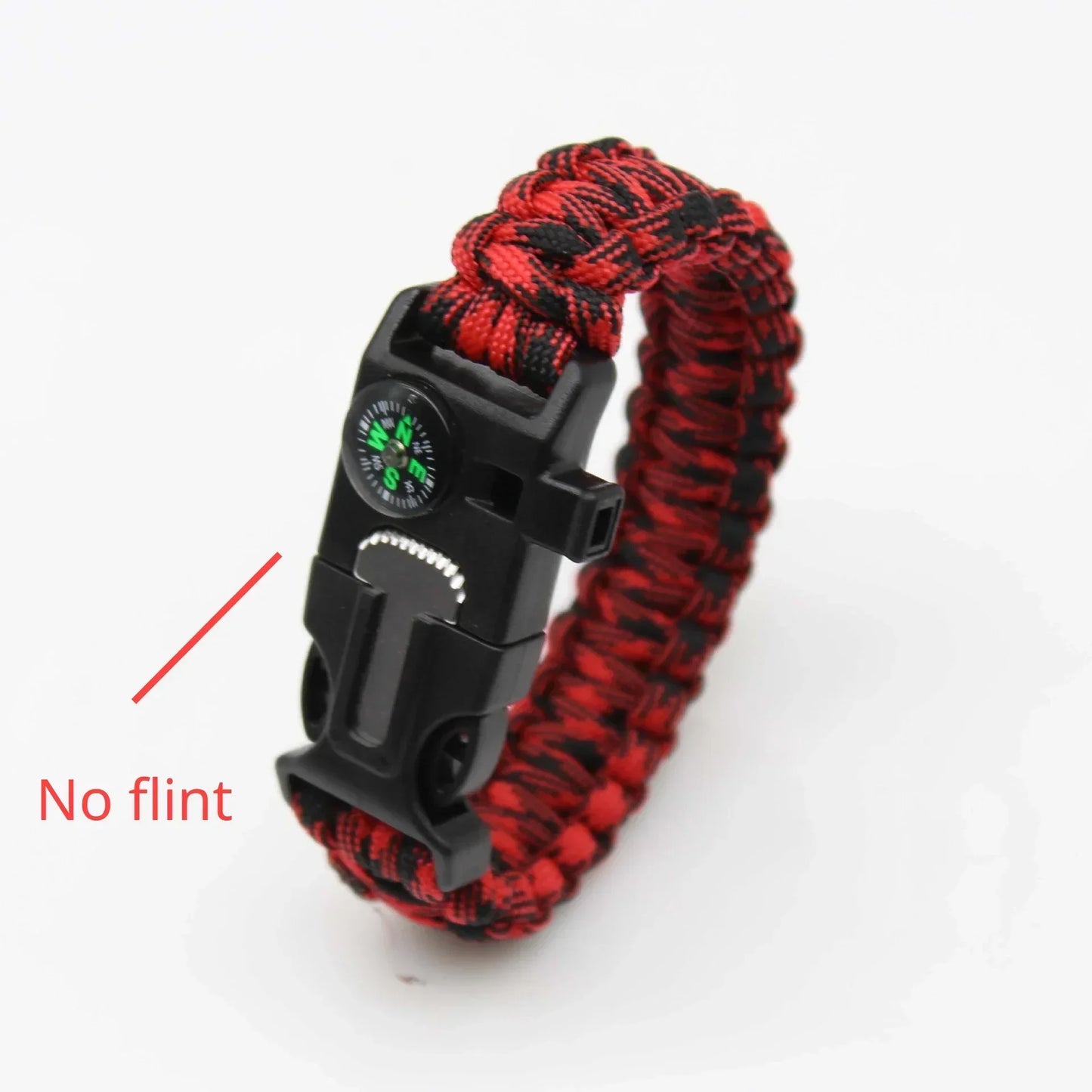 Outdoor Multi-function Survival Bracelet, Military Emergency, 4mm Paracord Wristband, Scraper, Whistle, Buckle Tools