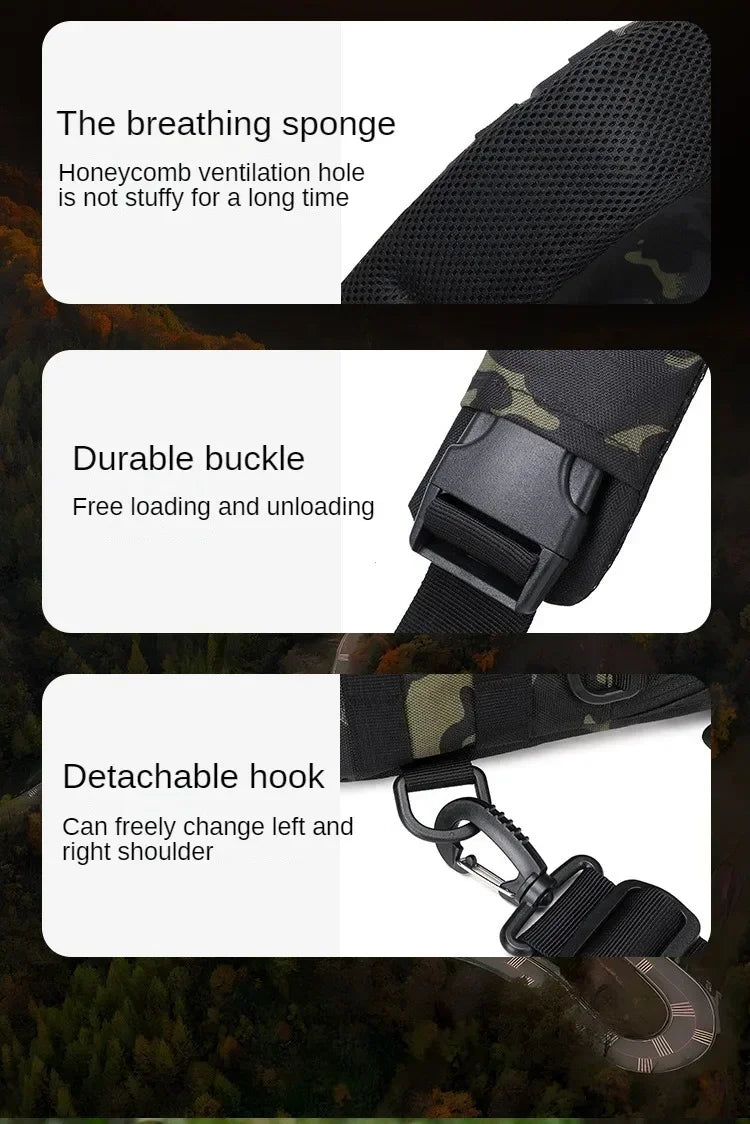 Outdoor camping chest bag tactical backpack sports shoulder hiking climbing ride fishing Moore Sling EDC EDC Fanny Pack