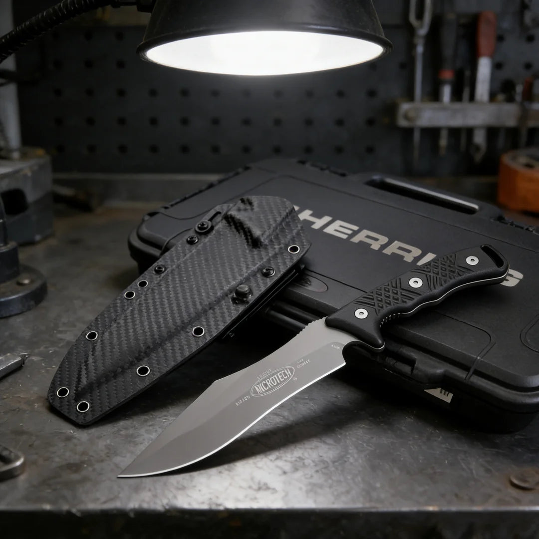 MICROTECH - Arbiter Camping Jungle Troubleshooting Knife, Outdoor adventure emergency tool, Sharp Fruit knife