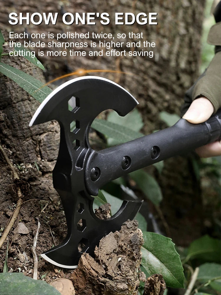 Tactical axe, mountain carving, woodworking axe, chopping wood, firefighting axe, vehicle mounted camping axe