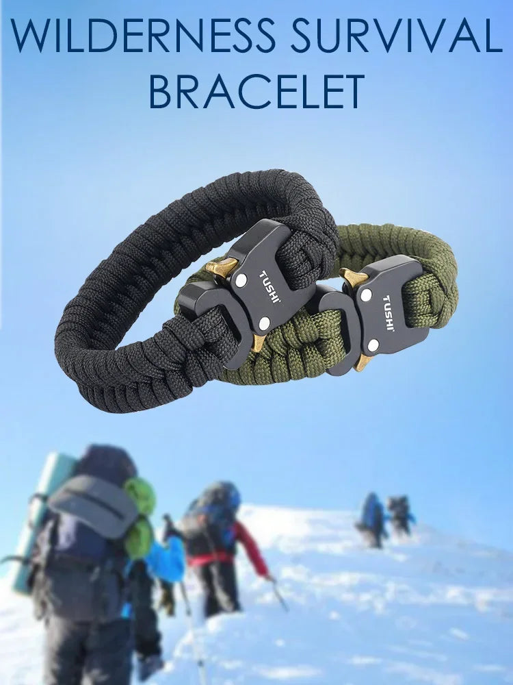 Outdoor survival multi-functional bracelet, woven seven-core umbrella rope, outdoor emergency tool, cobra buckle bracelet