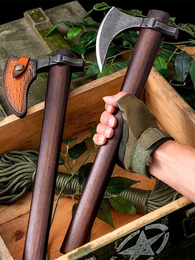 Handcrafted Axe Tactical Survival Outdoor Axe Camping Equipment Chopping Wood Ax Logging Mountain Multiuse Hand Tools Lumberjack