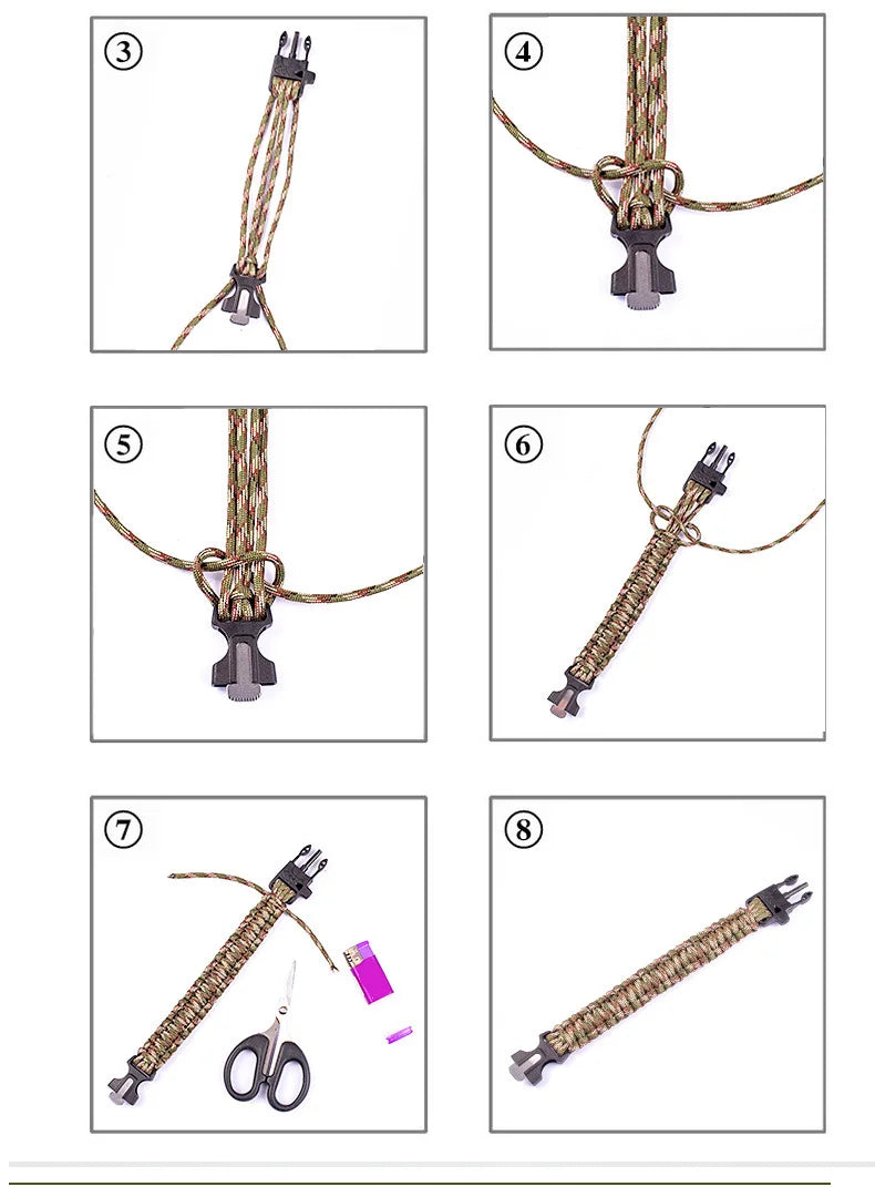 Umbrella Rope Bracelet Survival Bracelet Multifunctional Five-in-One Multifunctional Outdoor Umbrella Rope Camping Adventure