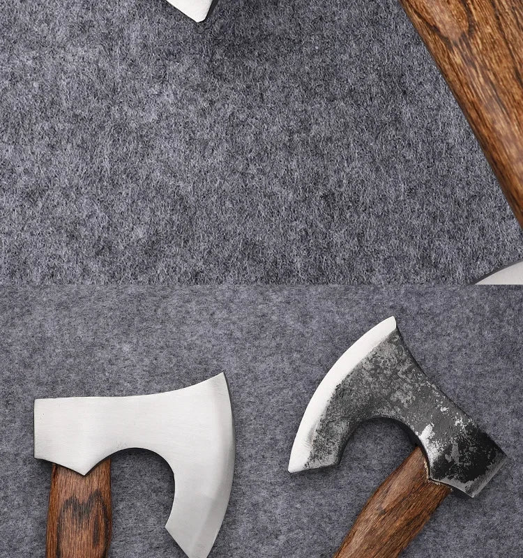 Outdoor camping firewood chopping tree head axe camping forging axe
