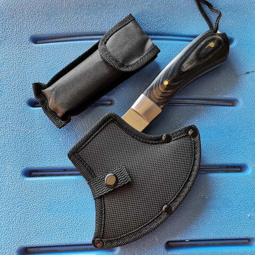 Stainless Steel Axe & Folding Knife Combo Set: High-Performance for Outdoor Adventures, Camping & Hiking