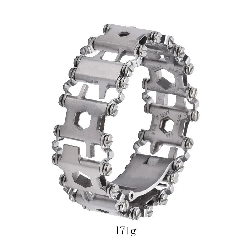 29-in-1 Stainless Steel Multi-function Tool Bracelet Outdoor Survival Emergency Watch Chain Accessory Portable Tool
