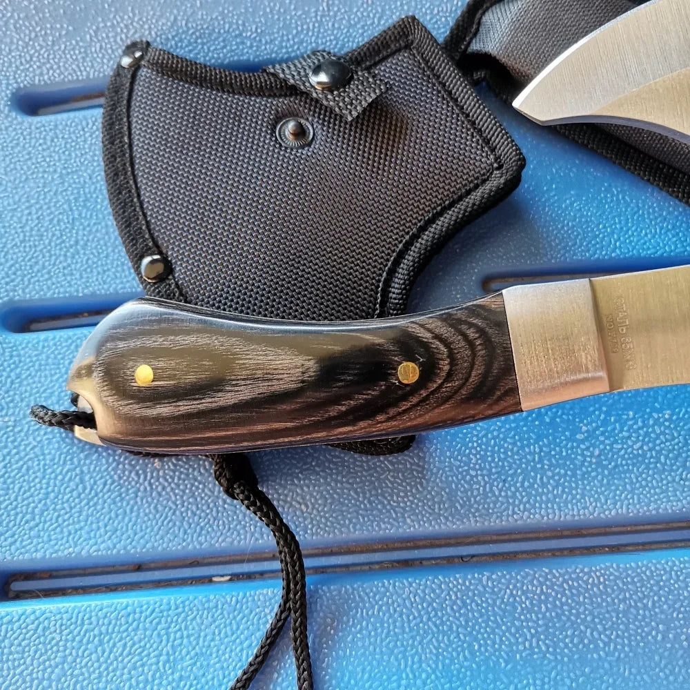 Stainless Steel Axe & Folding Knife Combo Set: High-Performance for Outdoor Adventures, Camping & Hiking