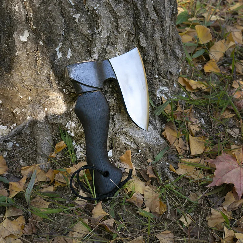 Outdoor camping, chopping wood and trees, mini axe with patina, hand axe, Qinggang wood, household use, fierce steel axe