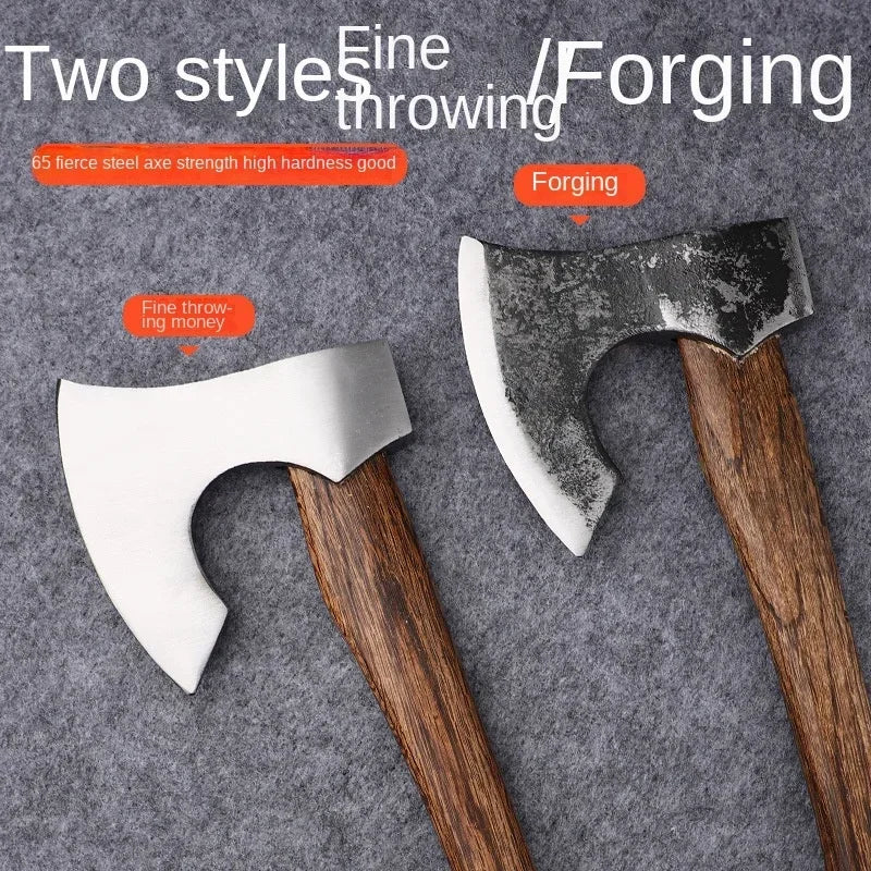 Outdoor camping firewood chopping tree head axe camping forging axe