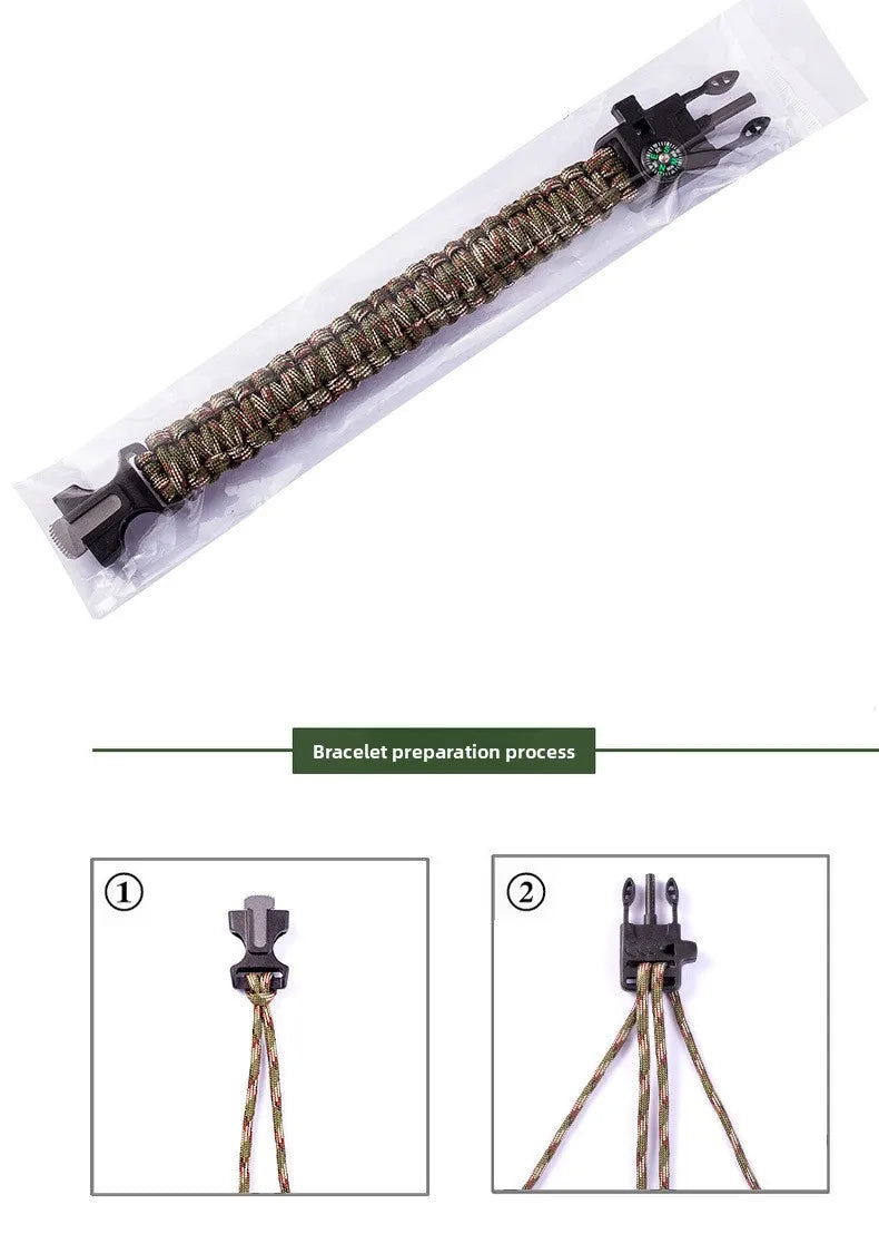 Umbrella Rope Bracelet Survival Bracelet Multifunctional Five-in-One Multifunctional Outdoor Umbrella Rope Camping Adventure