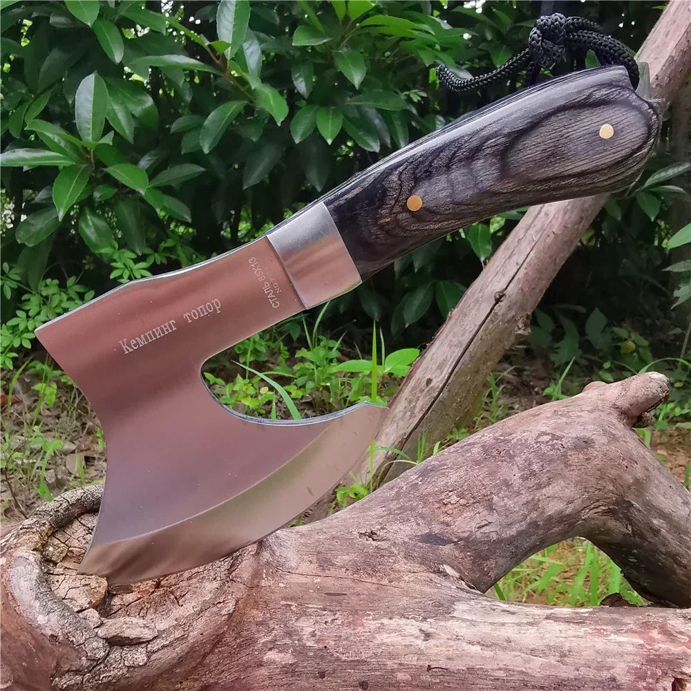 High Hardness Battle Axe: Outdoor Jungle Camping Bone Cutter, Fire Axe, and Life-saving Tool - Sharp, and Reliable for Survival