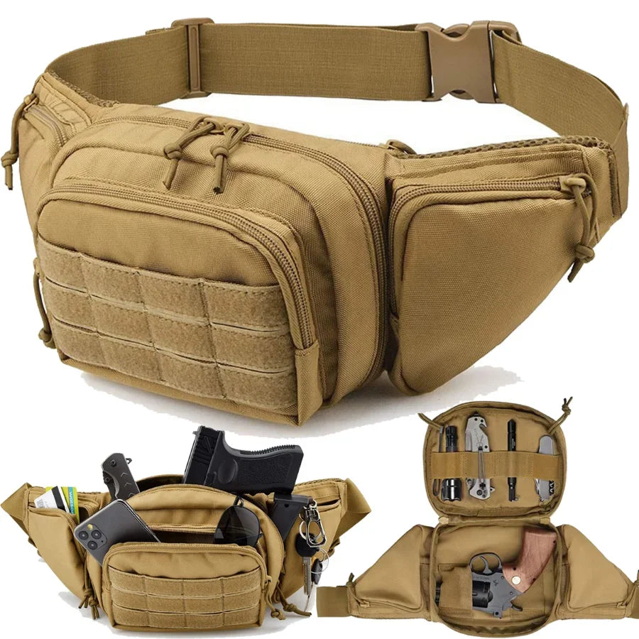 Outdoor Hiking Waist Bag Running Sports Functional Bag Cycling Bag Bum Bag Multi-functional Tool Shoulder Tactical Waist Pack