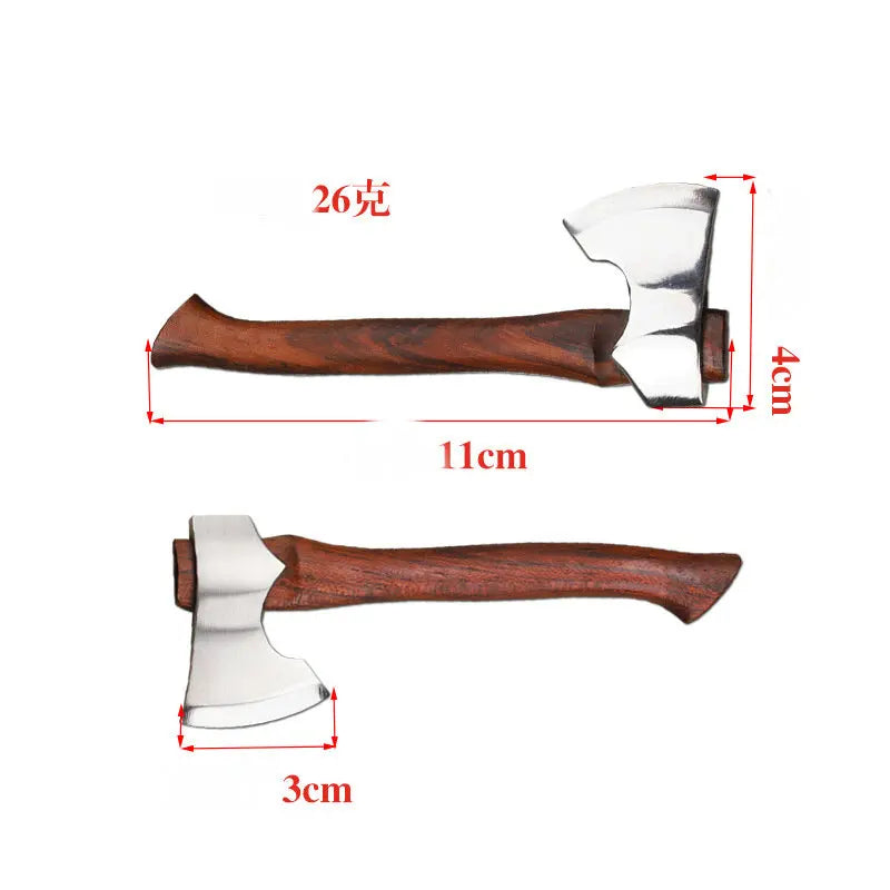 Trskt Small Outdoor Axe Firewood Cutting Camping Axe Equipment Battle Axe Mountain Cutting Kitchen Axe Edc Tool Dropshipping
