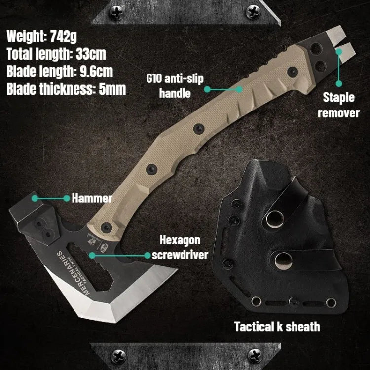 Mercenarys Axe Camping Touris Ax Multifunctional Hatchet Tactical Hunting Tools Tomahawk Hammer Outdoor Survival Accessories
