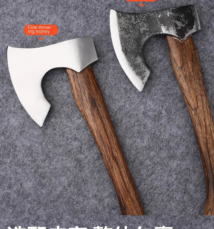 Outdoor camping firewood chopping tree head axe camping forging axe