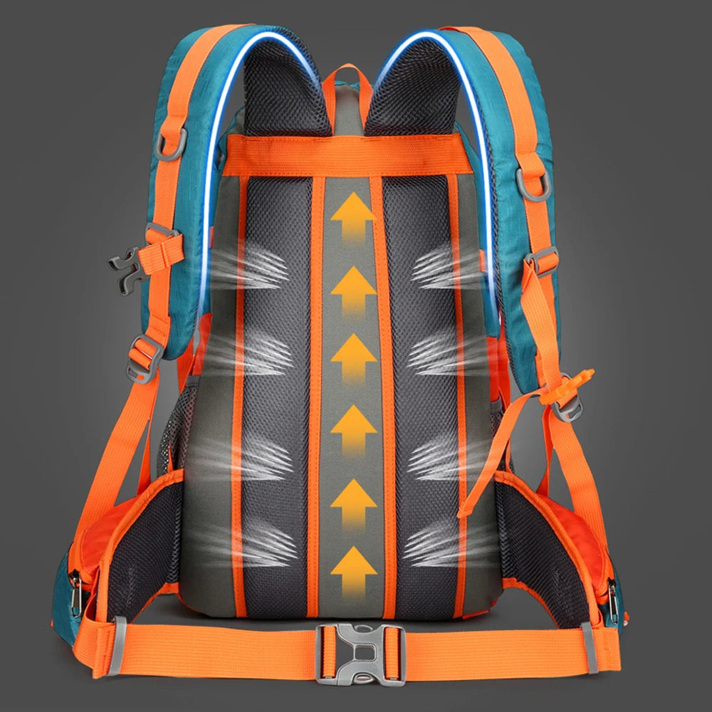 Hiking Backpack 40L, Lightweight Travel Backpack Camping Essentials Bag Outdoor Sport Daypack Trekking Hunting Adventure Gear
