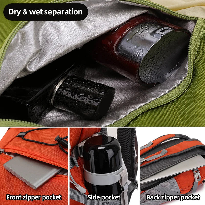 Hiking Backpack 25L Mountaineering Backpacks Large Climbing Rucksack Outdoor Camping Bags Waterproof Foldable Men Sports Packs