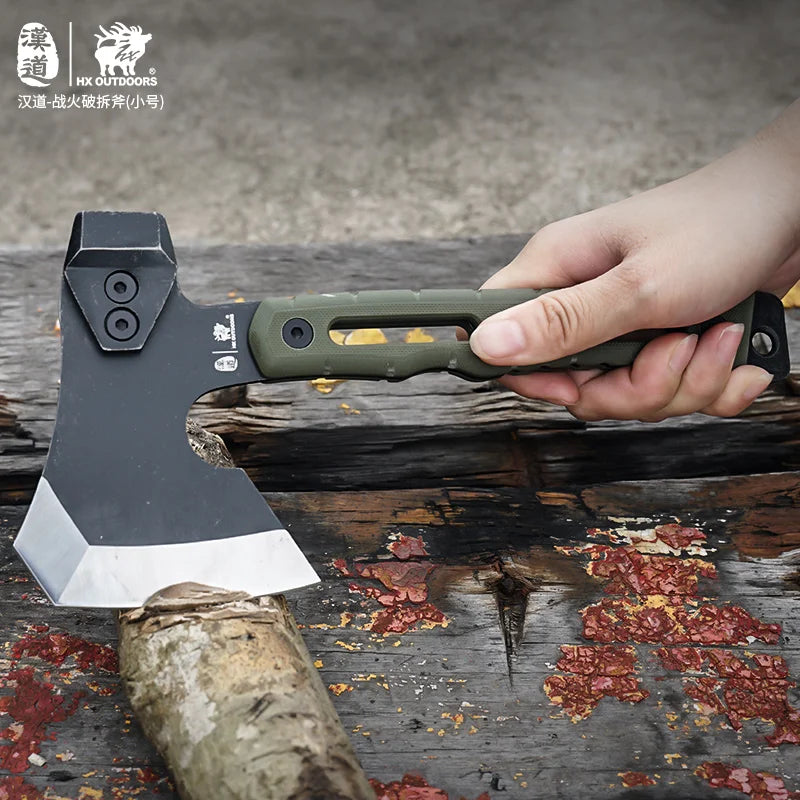 HX OUTDOORS Mercenarys Full Tang Camping Survival Touris Axe Hatchet Tactical Multifunctional Hunting Tools Tomahawk Hammer axes