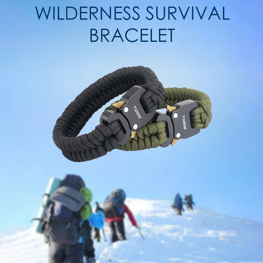 Outdoor survival multi-functional bracelet, woven seven-core umbrella rope, outdoor emergency tool, cobra buckle bracelet
